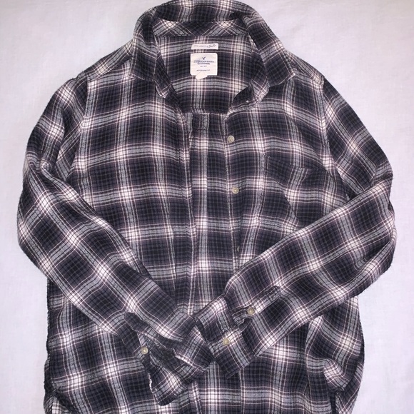 SOLD AE Ahh-mazingly Soft Boyfriend Plaid Shirt - Picture 3 of 5